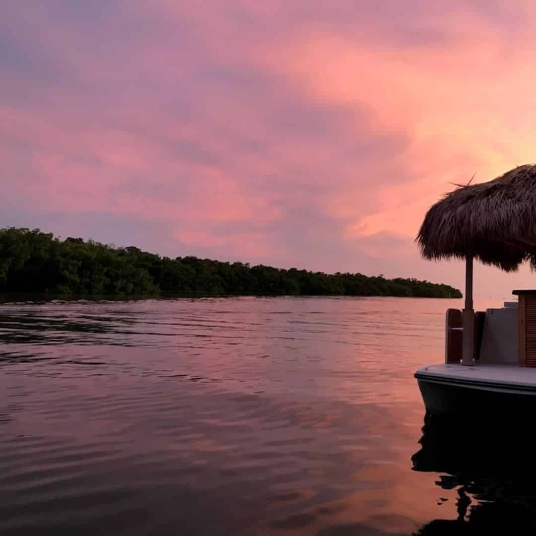 2 Hour Private Sunset Tiki Boat Cruise