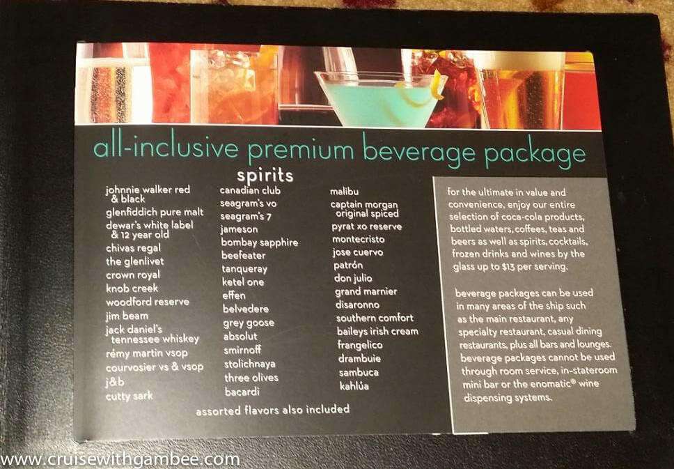 2015 Celebrity Cruise Line Drink List â cruise with gambee