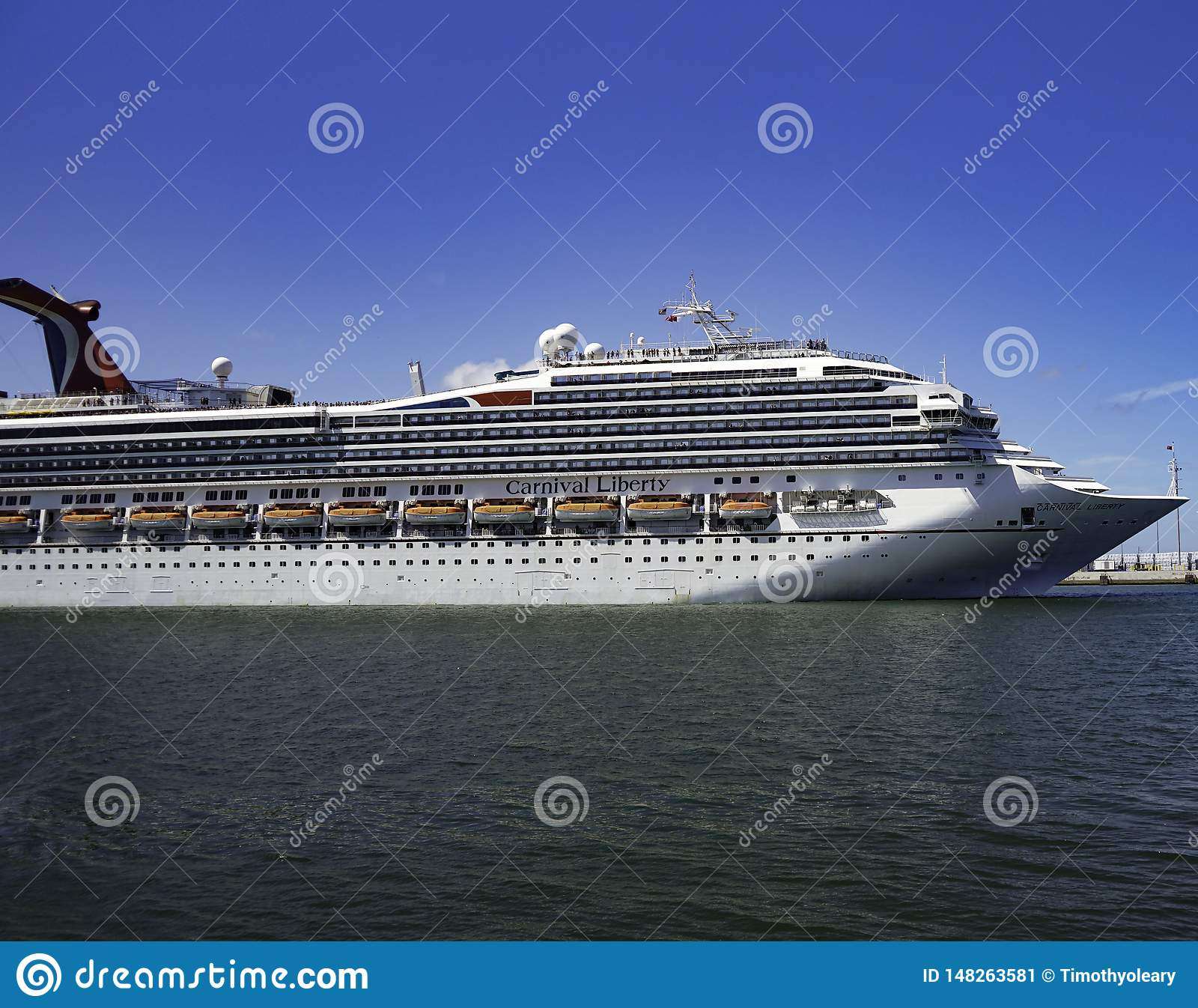 Carnival Liberty Making Its Way Out To Sea From Port Of ...
