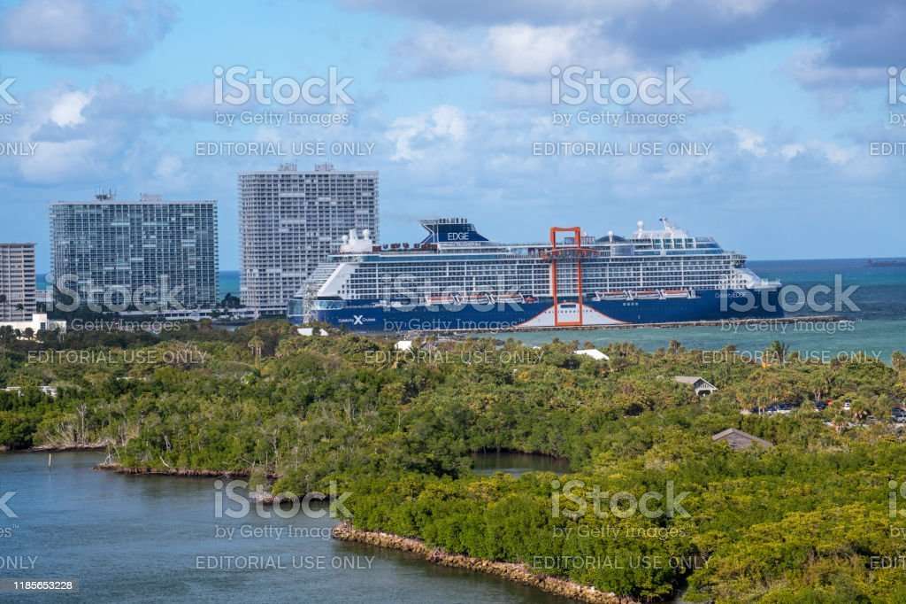 Celebrity Edge Departing From Fort Lauderdale Stock Photo ...