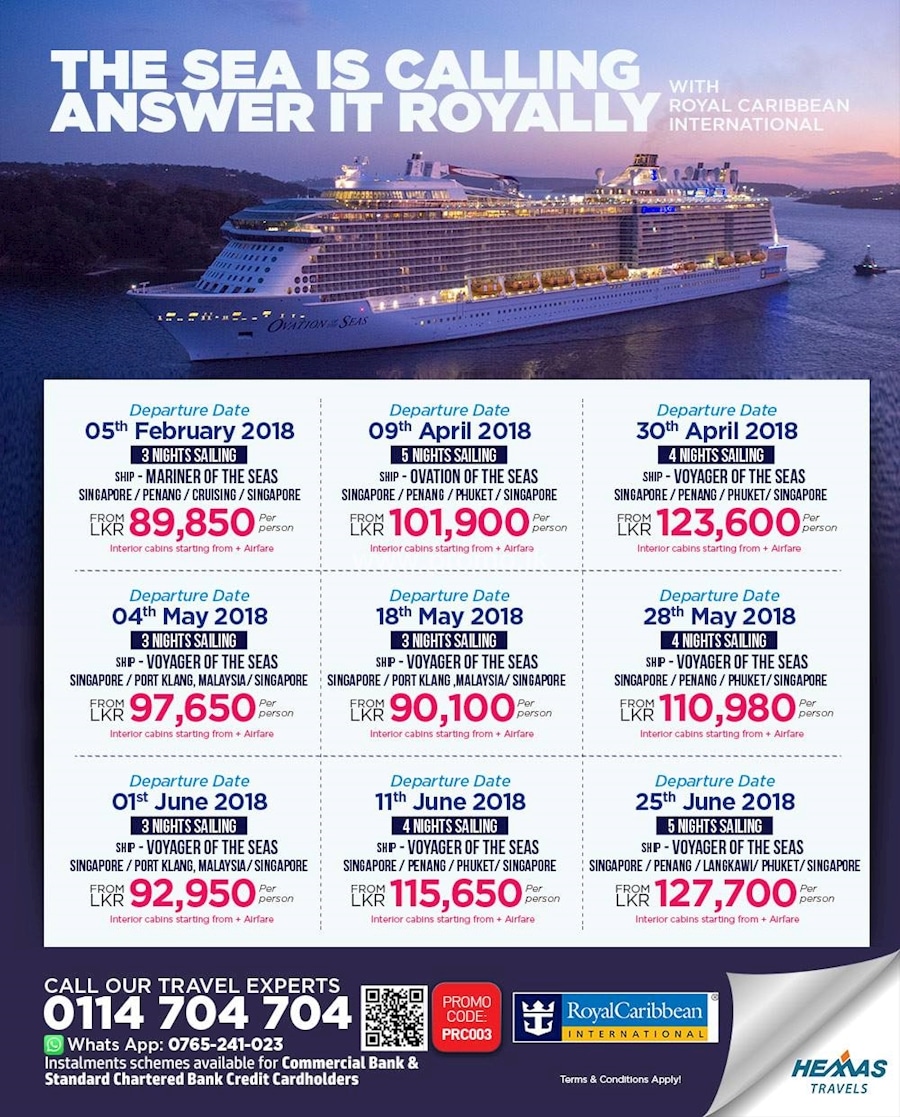 different cruise packages