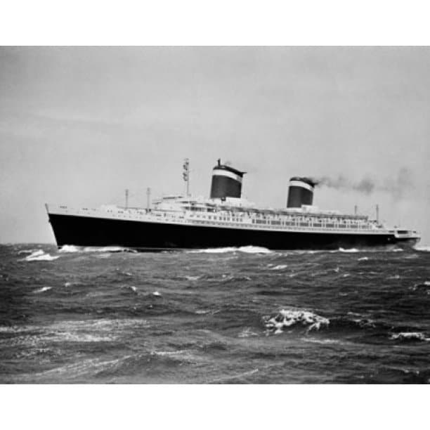 Cruise ship in the sea, SS United States Poster Print (18 x 24 ...