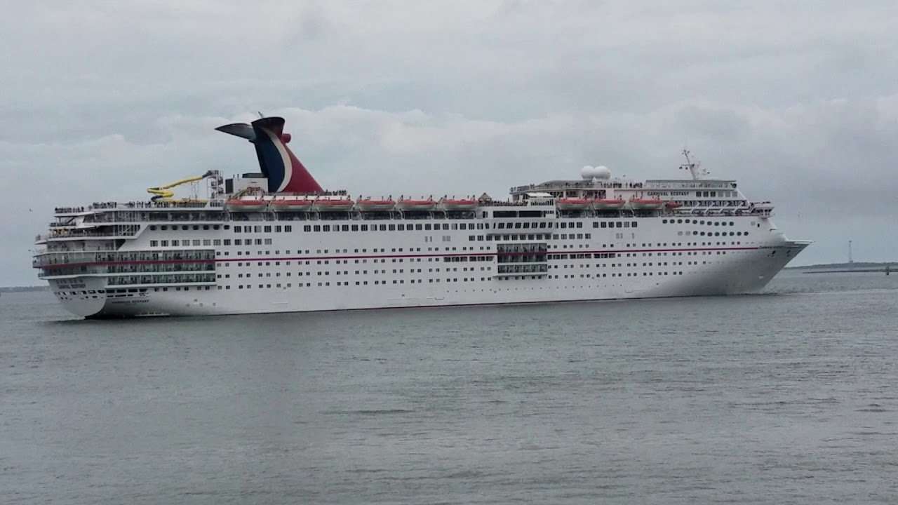 Cruise ship leaving Charleston harbor South Carolina