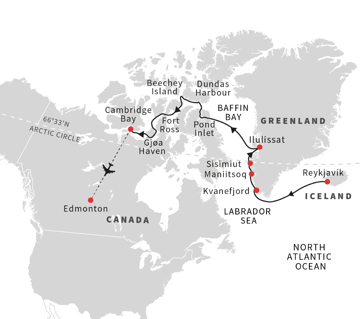 Cruise through the Northwest Passage from Reykjavik