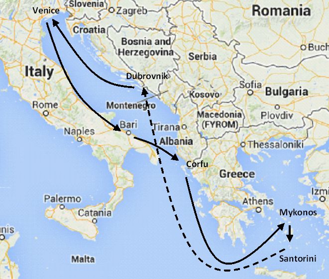 Eastern Mediterranean cruises, Greek islands, Italy and Croatia cruise