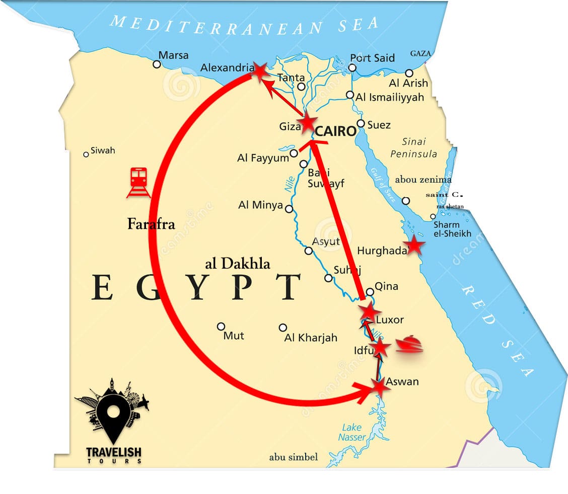 Egypt Royal Tour between Alexandria, Cairo &  Nile Cruise
