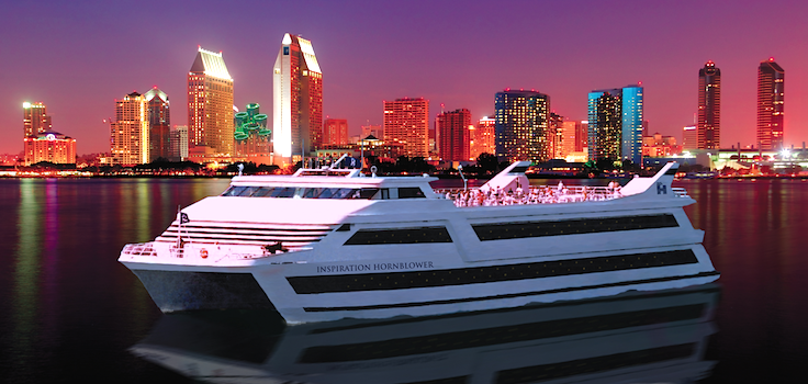Enjoy Hornblower Fireworks Dinner Cruises on San Diego Bay!