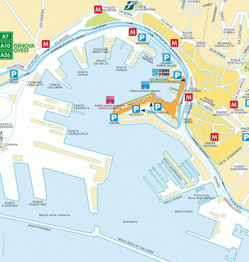 Genoa (Milan, Italy) Cruise Port Schedule