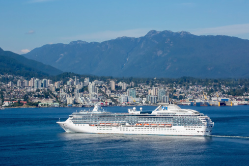 Island Princess Cruise Ship Leaving Vancouver Canada Stock Photo ...