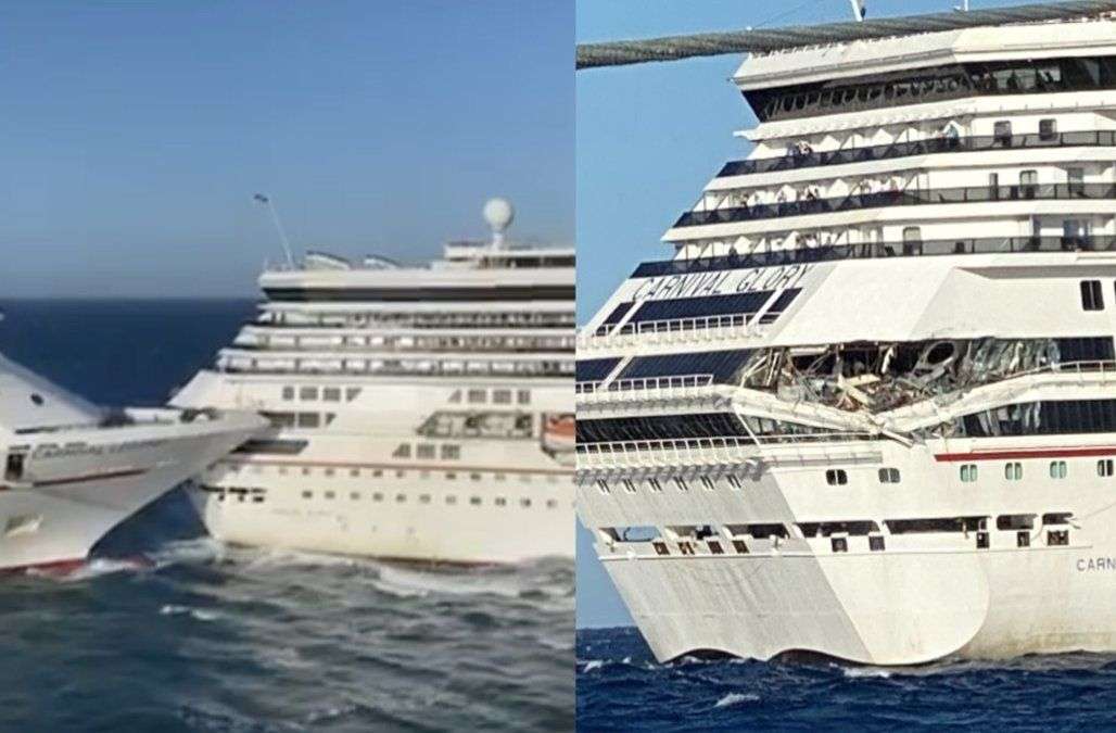 Jarring footage shows 2 Carnival cruise ships collide off ...