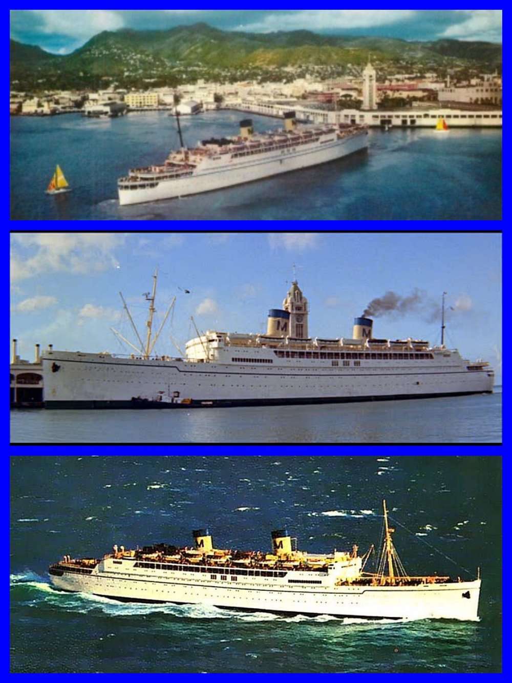 Matson Lines SS LURLINE sailed to Hawaii.