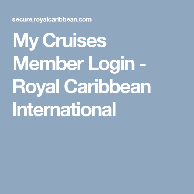 My Cruises Member Login