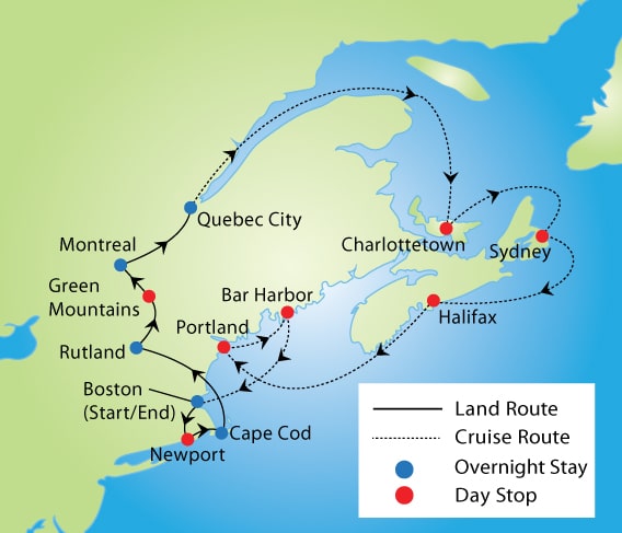New England and Canadian Maritimes Cruise Tour