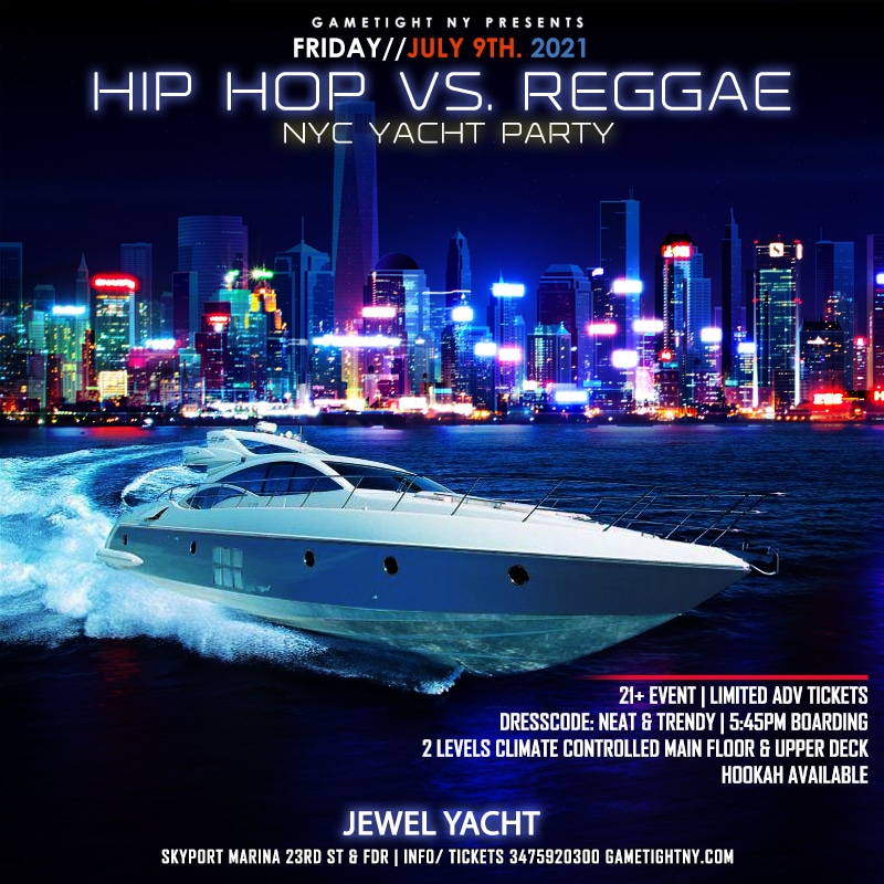 NYC Hip Hop vs Reggae® Sunset Cruise Skyport Marina Jewel Yacht ...