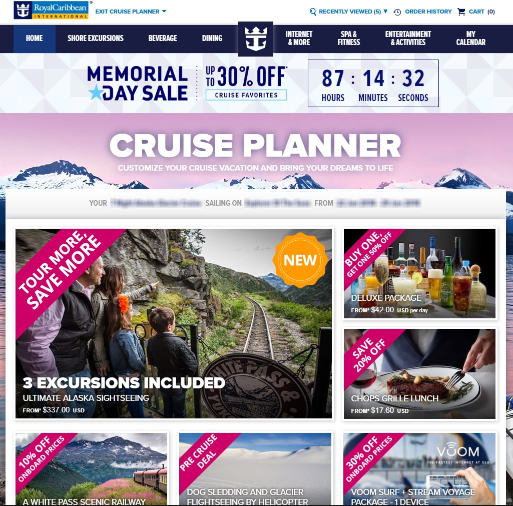 Ovation Of The Seas Cruise Planner