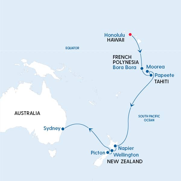 Ovation of the Seas Hawaii to Sydney in 2022