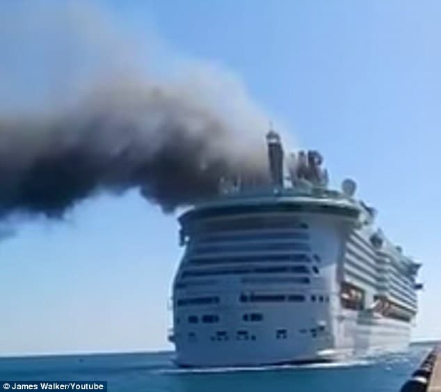 Royal Caribbean crew member burned as fire breaks out on cruise ship in ...
