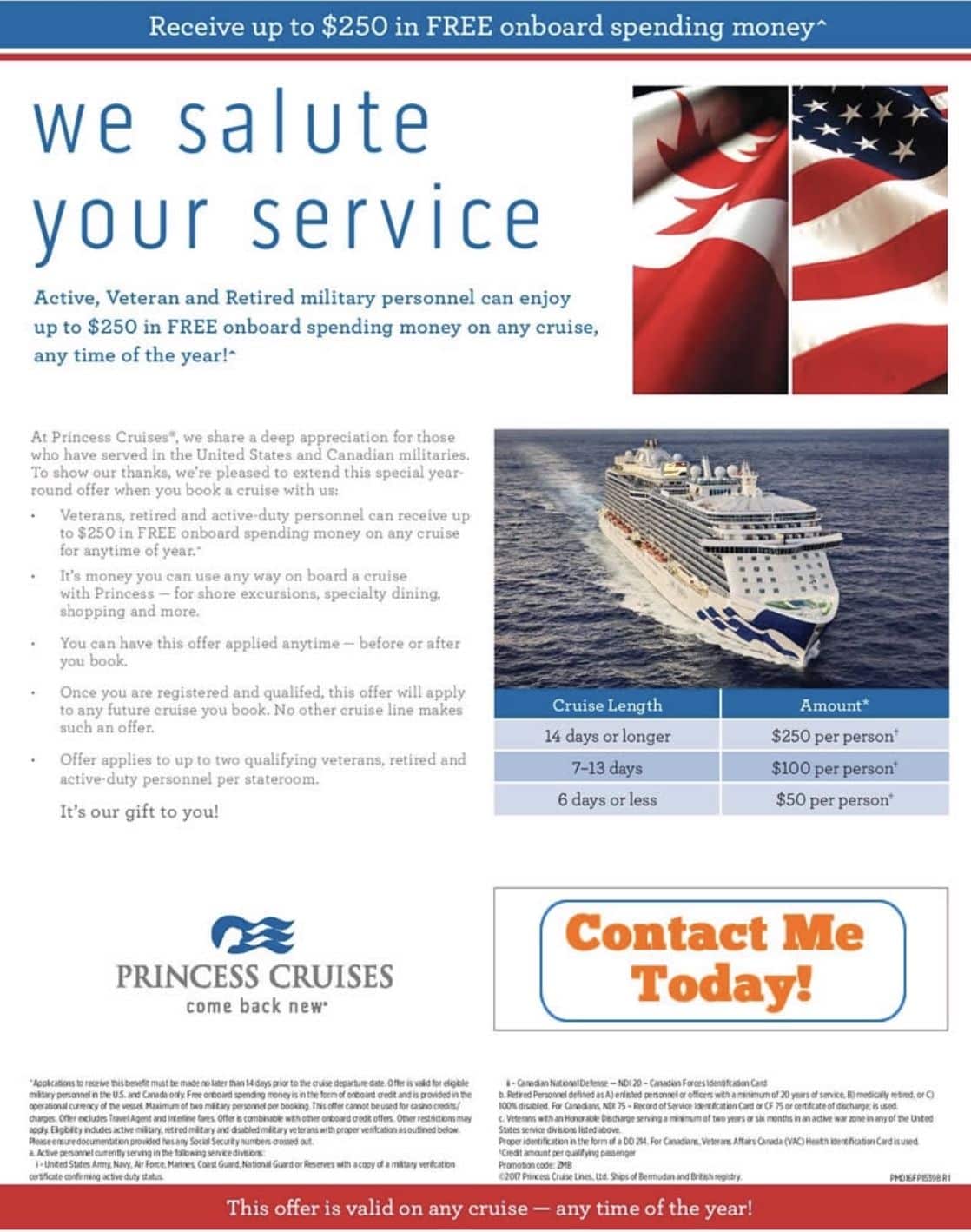 Special offers from Princess Cruise Lines