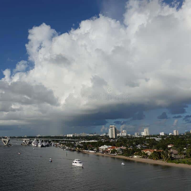 The View From A Cruise Ship Of Port Everglades, In Ft. Lauderdale ...